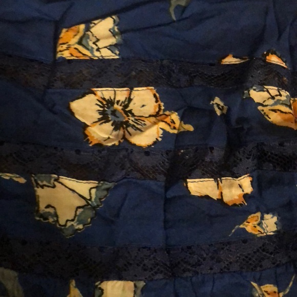 Free People blue/floral trapeze dress - Picture 2 of 3